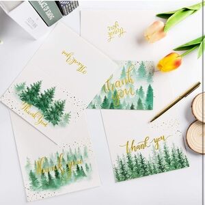 LAST PRICE🍒🤍 WHALINE 32 pack thank you cards with envelopes stickers 🌷